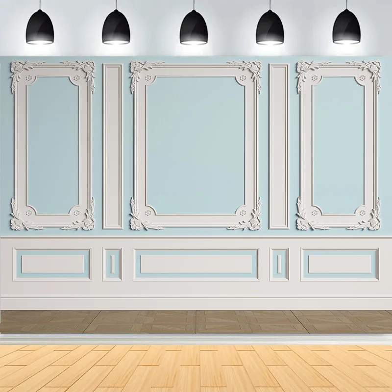 Classic Interior Retro Wall Photography Backdrop Props European Style Room House Wedding Floor Parquet Photo Background ST-04
