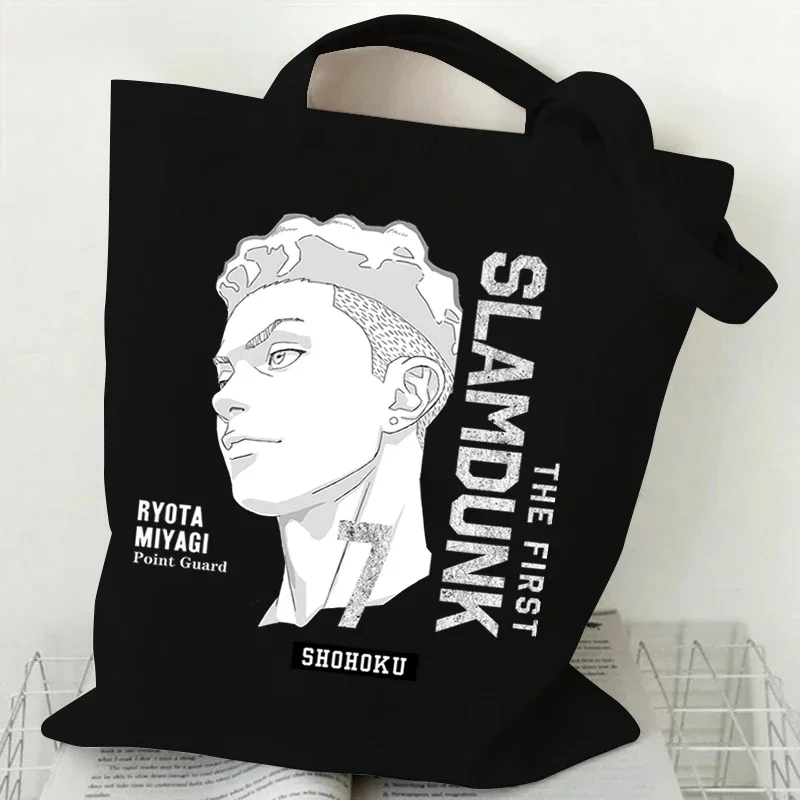 Donne Harajuku Comic Tote Bag Rukawa Kaede Handbag The Frist SlamDunk Lady borse a tracolla Slam Dunk Anime Shopping Black Bag