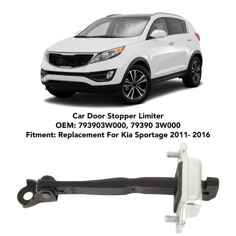 Black Door Check Strap Metal 793903W000, 79390 3W000 Door Stopper Limiter Door Opening Limiter for Kia Sportage 2011‑2016