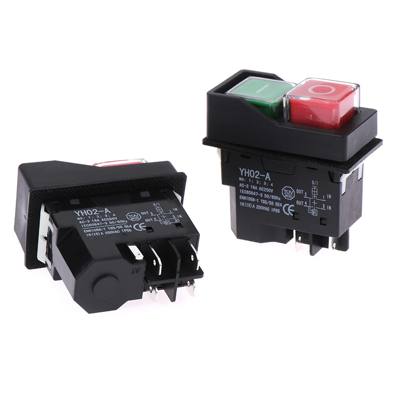 Electromagnetic Push Button Switches Starter Machine Tool Equipment Waterproof Switch Safety Security IP55 KLD28A