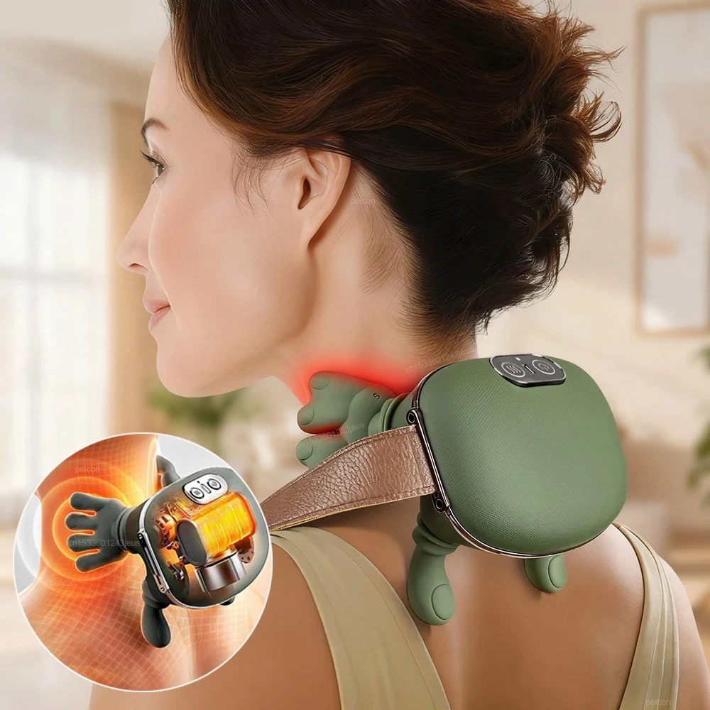 

Bionic Finger Neck Shoulder Massager Wireless Neck Cervical Trapezius Kneading Massage Shawl Brushless Motor Neck masajeador