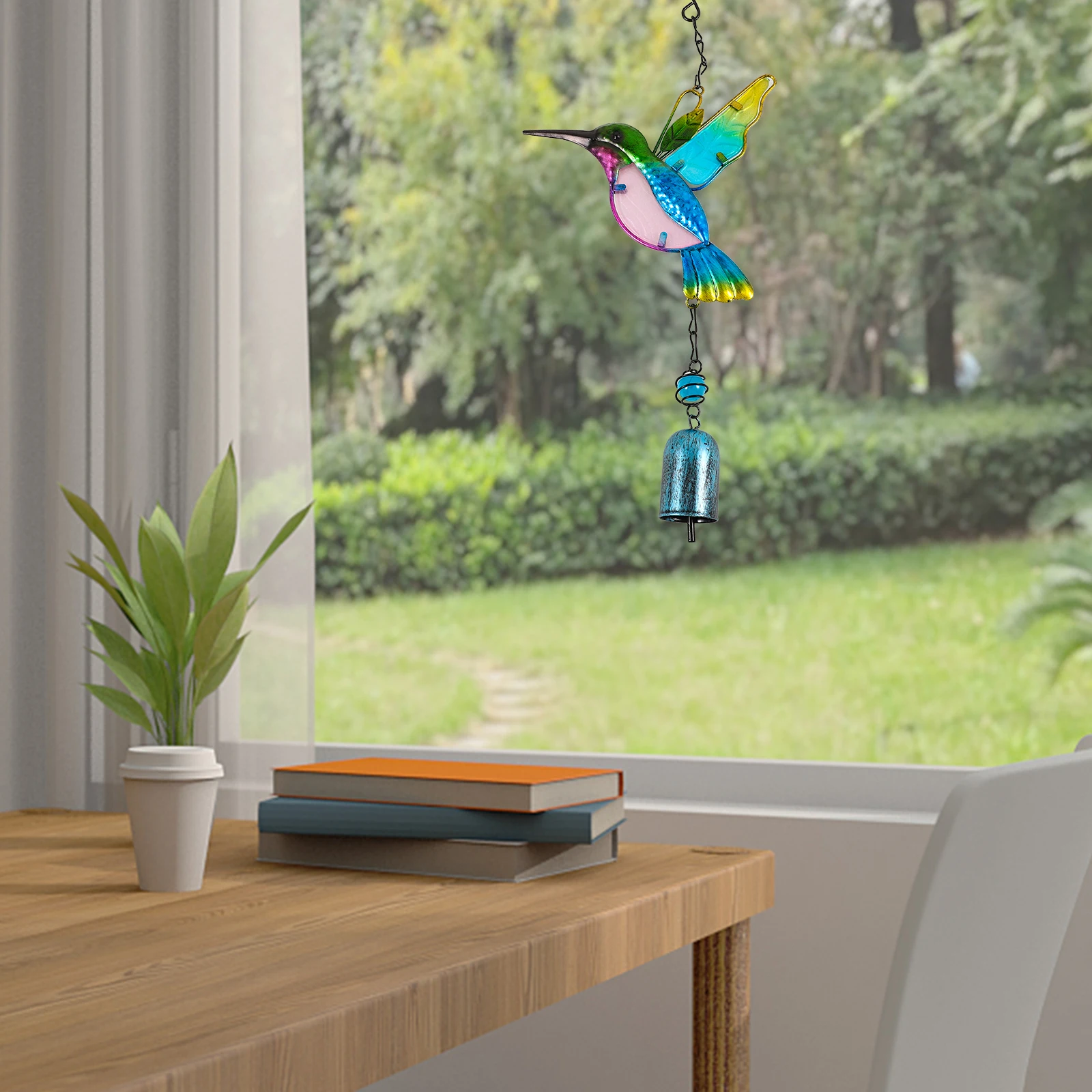

2pcs Wind Chime Iron Hanging Ornaments Durable Decor Window Wall Window Hanging Ornament Cafe Outdoor Gift