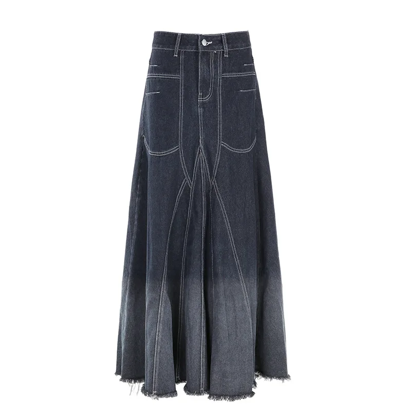 2000s Kpop Fairycore Loose Grunge Fishtail Skirt Causal Women Skirts All Match Sexy Chic Fashion Elegant Mujer Faldas