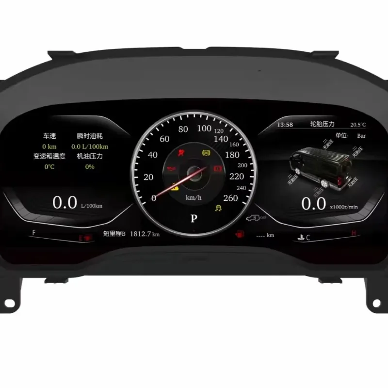 

Car Accessories Digital Cluster LINUX Instrument Dashboard Speed Meter Screen for 2019-2022