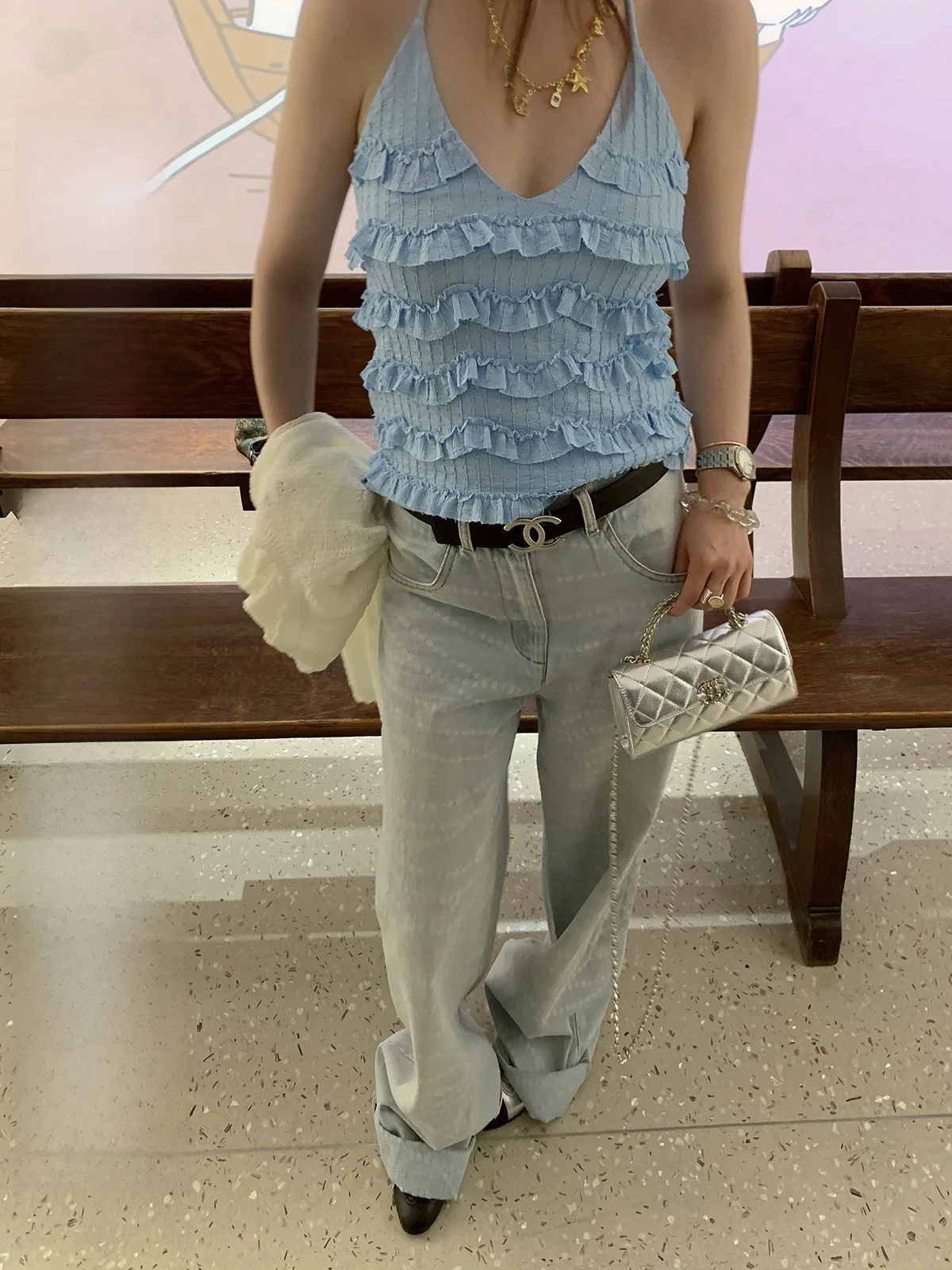 

Новые летние женские свободные джинсы с широкими штанинами, зауженные к низу, из легкого денима, длиной в пол, комфортные, с завышенной талией