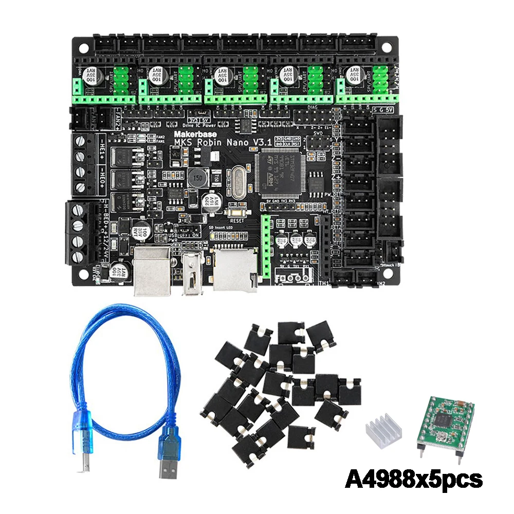 Makerbase MKS Robin Nano V3.1 Control Board 3D Printer Motherboard TS35 TFT Touch Screen/WIFI Module Suitable for A4988 TMC2209 image 3