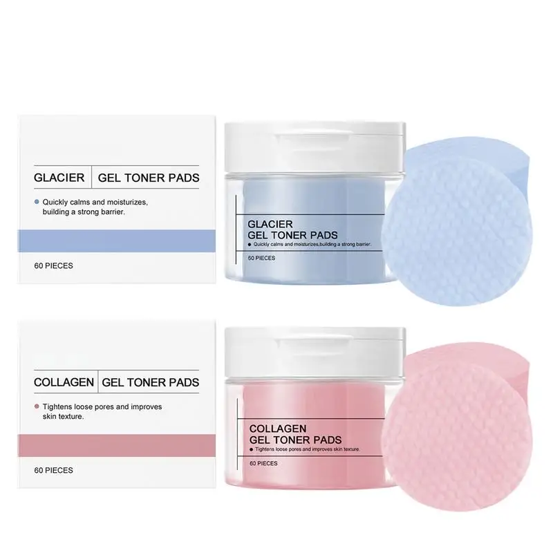 

Gel Toner Pad Brightening Toner Pad Exfoliate Pads Pore Tightening Skincare Pads 60x Face Pads Exfoliate Facial Wipes For