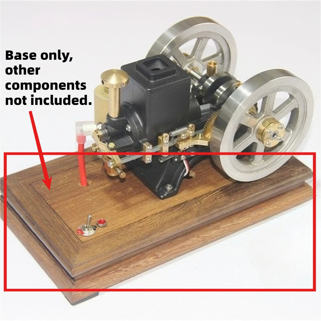 Starter Stand Internal Combustion Engine Wing Shaped Wooden Base Power Switch Indicator Light Engine Model Base Desktop Ornament