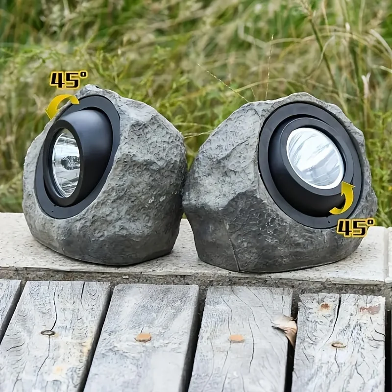Solar Rock Lights Outdoor Solar Spotlight Waterproof Super Bright Glow Stone Outdoor Garden Lamp for Walkway Pathway Patio Yard
