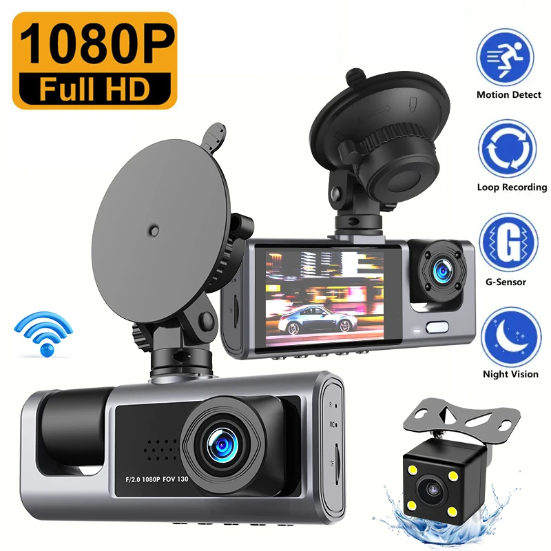 

Dash Cam WiFi Full HD 1080P Car DVR Rear View Car Reversing Camera Drive Video Recorder Night Vision Auto Dashcam Black Box