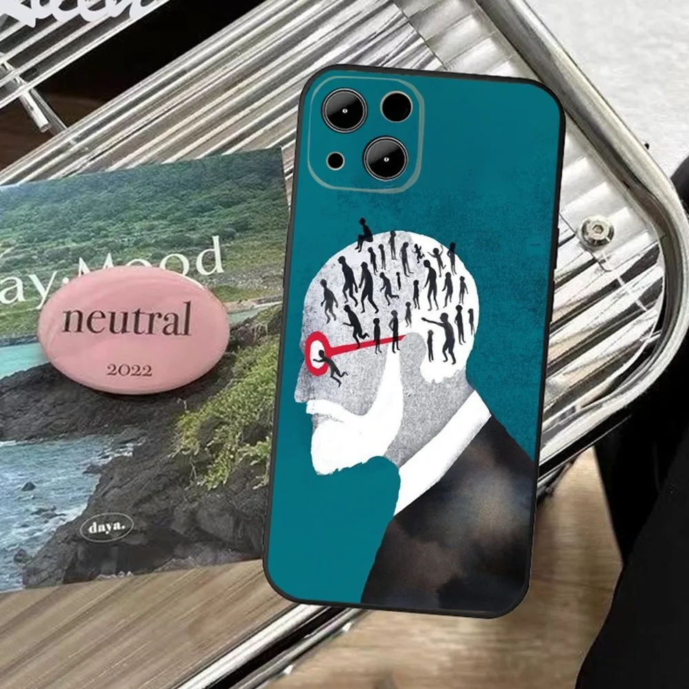 S-Sigmund psychoanalysis Freud  Phone Case  For IPHONE 15,13,14,12,Mini ,11, Xr, X ,Xs Pro Max 8, 7 Plus Back Cover