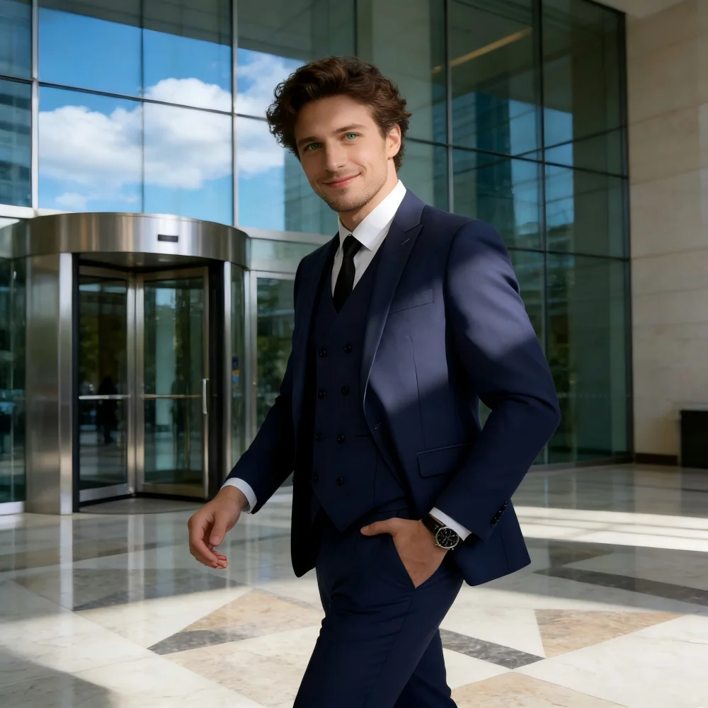 

Мужской приталенный фиолетовый смокинг, комплект из 3 предметов, свадебный костюм для жениха, шафера, модный модный пиджак, жилет, брюки, свадебный костюм