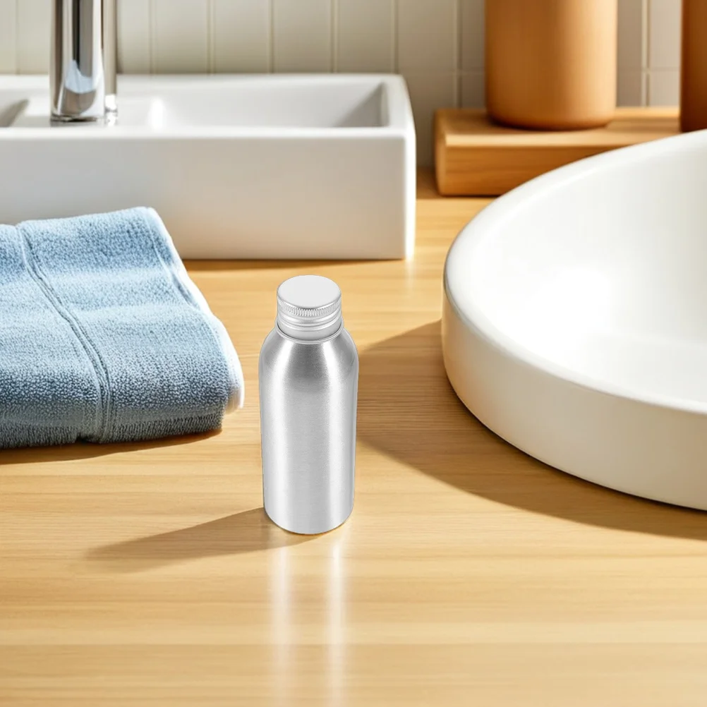 

5Pcs 3.4oz Aluminum Bottles 100Ml Leak Proof Refillable Portable Containers for Perfume Oil Travel Toiletry Essentials