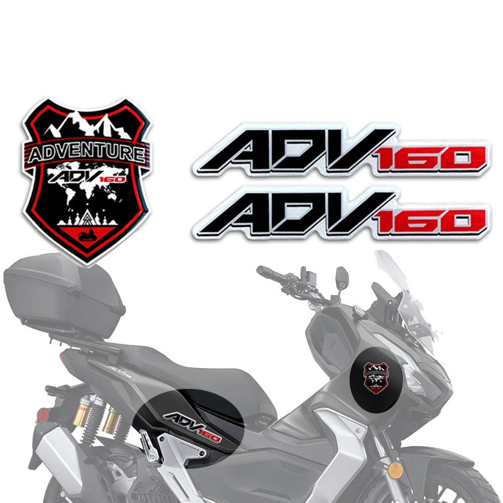 

Motorcycle 3D Emblem Badge Decal Tank Sticker ADV160 Reflective Waterproof Decals For Honda ADV 160 ADV160 Adventure