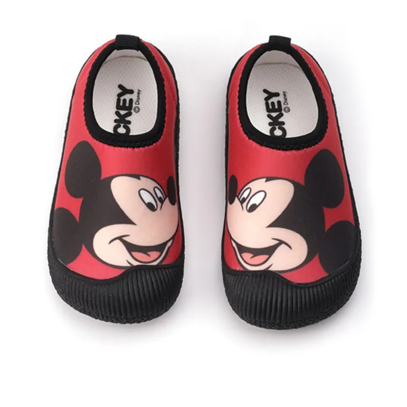 Baskets à enfiler Disney Minnie Mouse pour enfants, chaussures plates décontractées pour enfants, chaussures de créateurs pour bébés garçons et