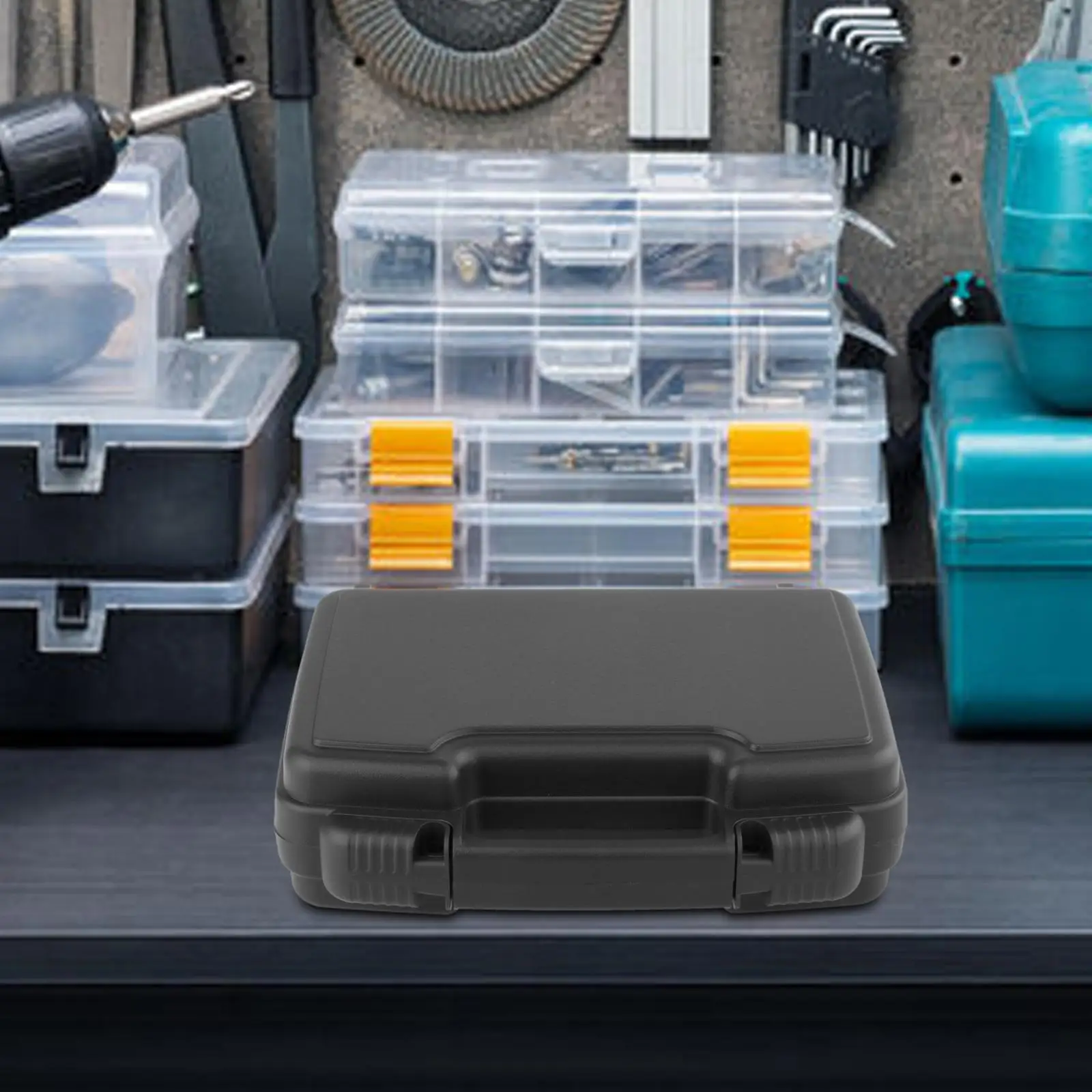 Portable Protective Toolbox Parts Storage Organiser Carry Tools Box Watertight Durable with Sponge for Screws Nails Nuts Craft