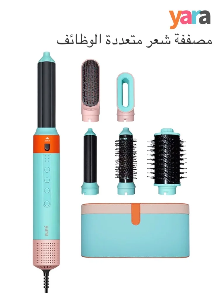 6 で 1 ヘアスタイラー新デザインヘアドライヤー髪用 6 で 1 ヘアスタイラーカーリングバレル熱風ブラシ 5 で 1 マルチスタイラー