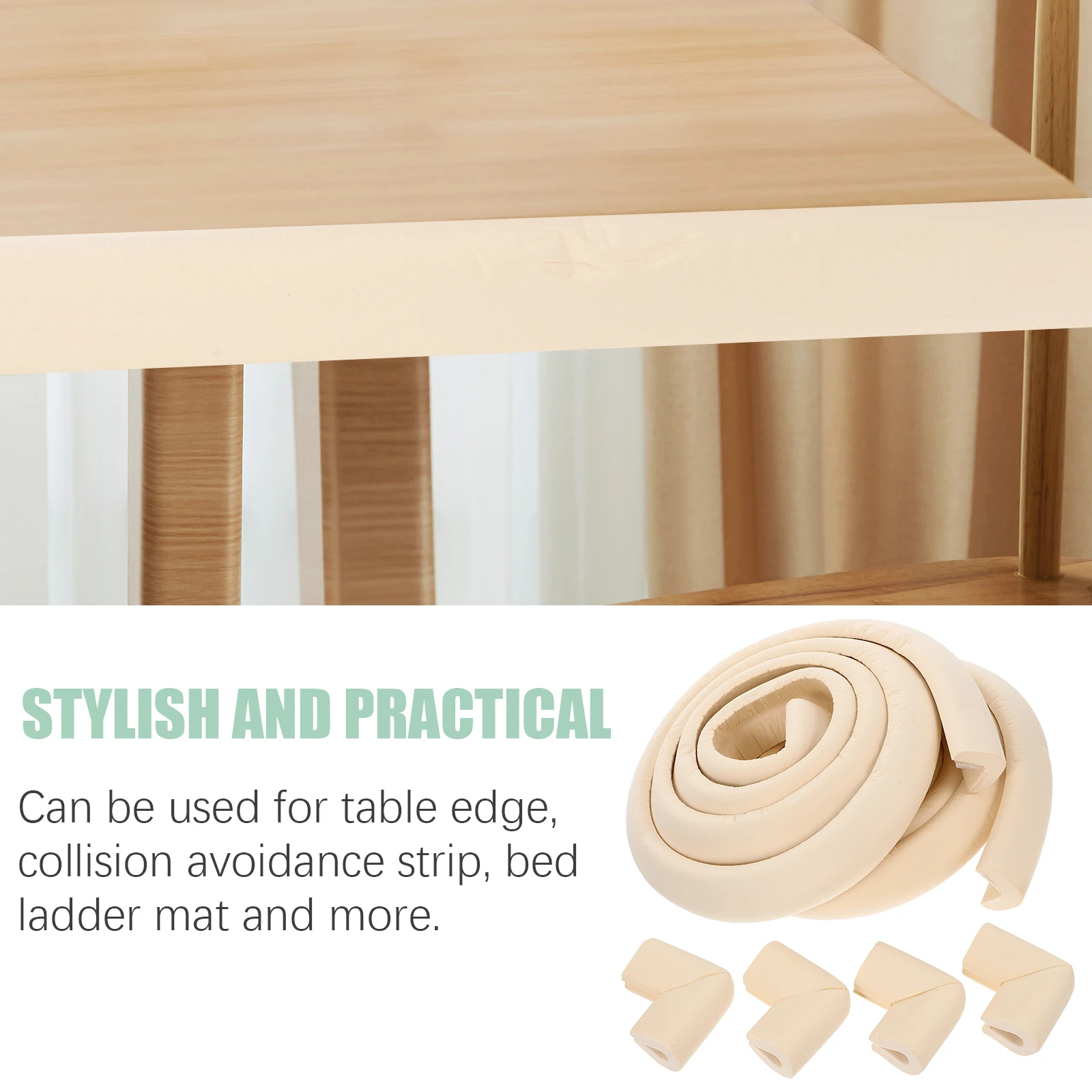 

4M Gray L-Shaped Edge Protector Strip with Guards for Table Desk Cabinet Furniture Safety Child Proofing Glass Hardware