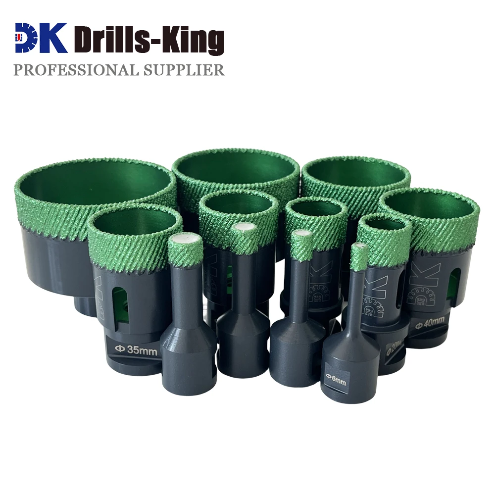 Diamond Hole Saw M14 Thread Brazed Dry Ceramic Tile Diamond Drill Bit Porcelain Cup Saw