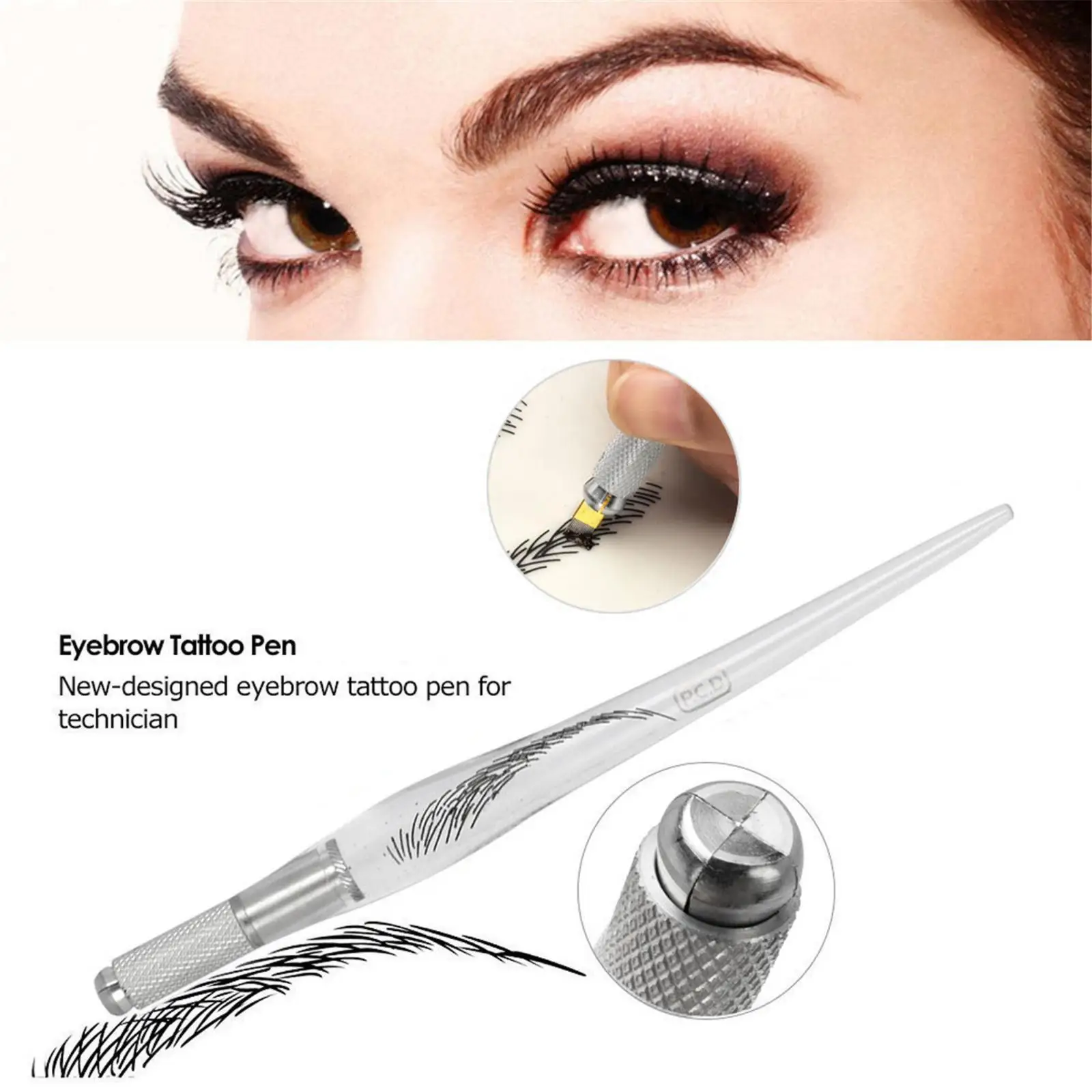 

Permanent Practice Ring Complete Tattoo Kit Plastic Tattoo Tool for Eyebrow Microblading and Makeup Training