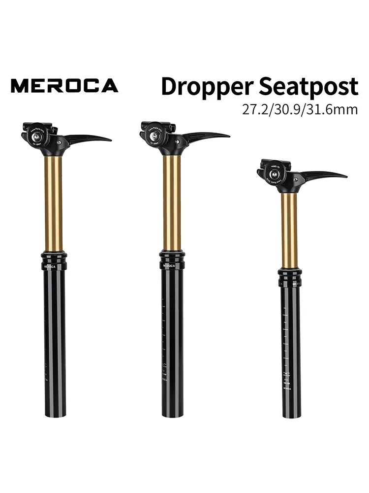 AliExpress MEROCA Bicycle Seat Post 27.2mm/30.9mm/31.6mm Manual Lifting Adjustment Aluminum Alloy Mountain Bike Seatpost