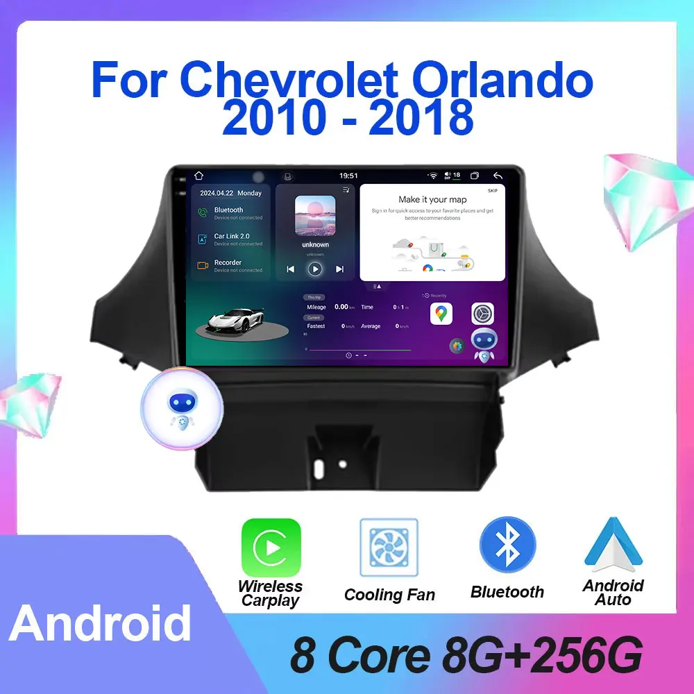 Android Auto For Chevrolet Orlando 2010 - 2018 Car Radio Multimedia Video Player GPS Navigation intelligent system WIFI Tools