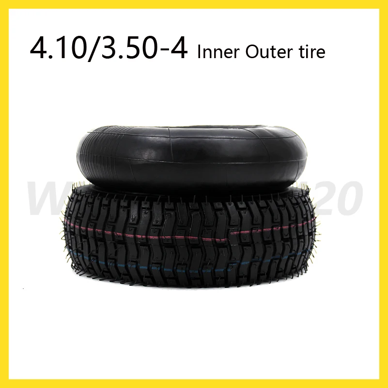 10 Inch 4.10/3.50-4 Tire Inner Tube Outer Tyre for Electric Scooters ATV Quad Go Kart 410/350-4 Inflatable Wheel Accessories