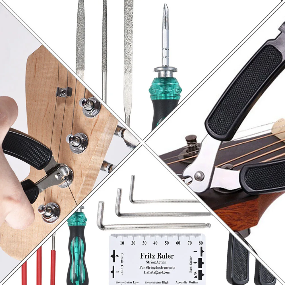 

Guitar Maintenance Tools Repair and Accessories Kit Cleaning Equipment Luthier Kits Professional String