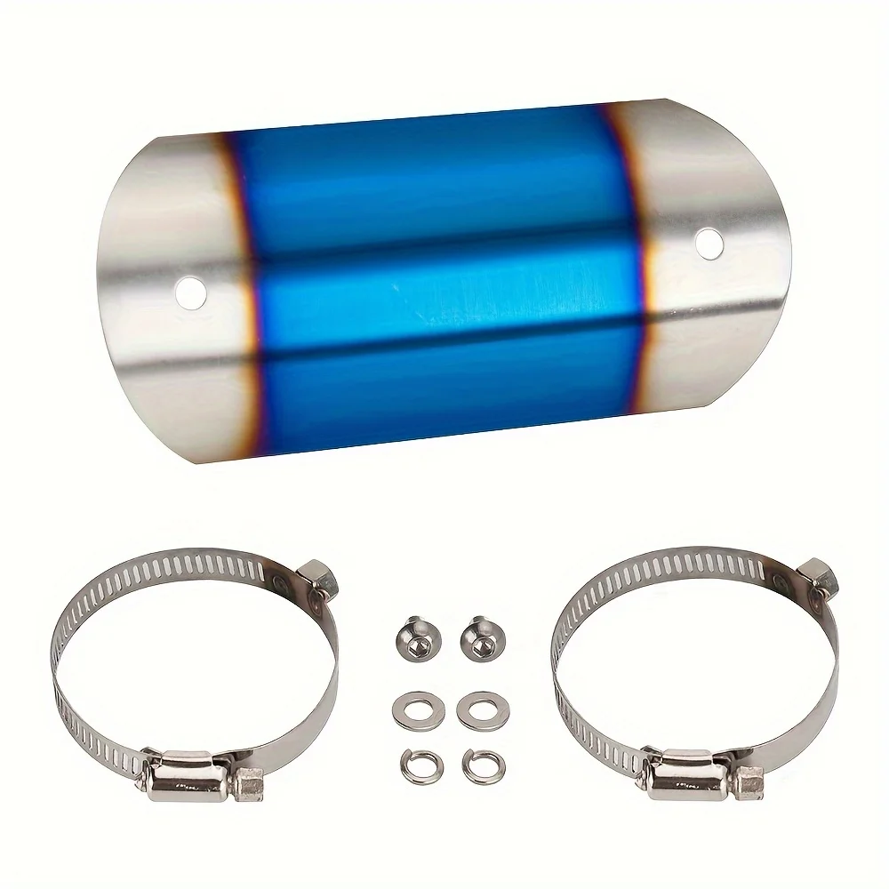 

1set Universal Motorcycle Exhaust Pipe Protector Heat Shield Cover Guard Anti-Scalding Cover Muffler Protector
