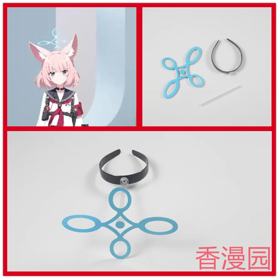 

Anime Blue Archive Niko Halo Hair Crown Student Hairpin Cosplay Costume Handmade Hair Accessories Gifts