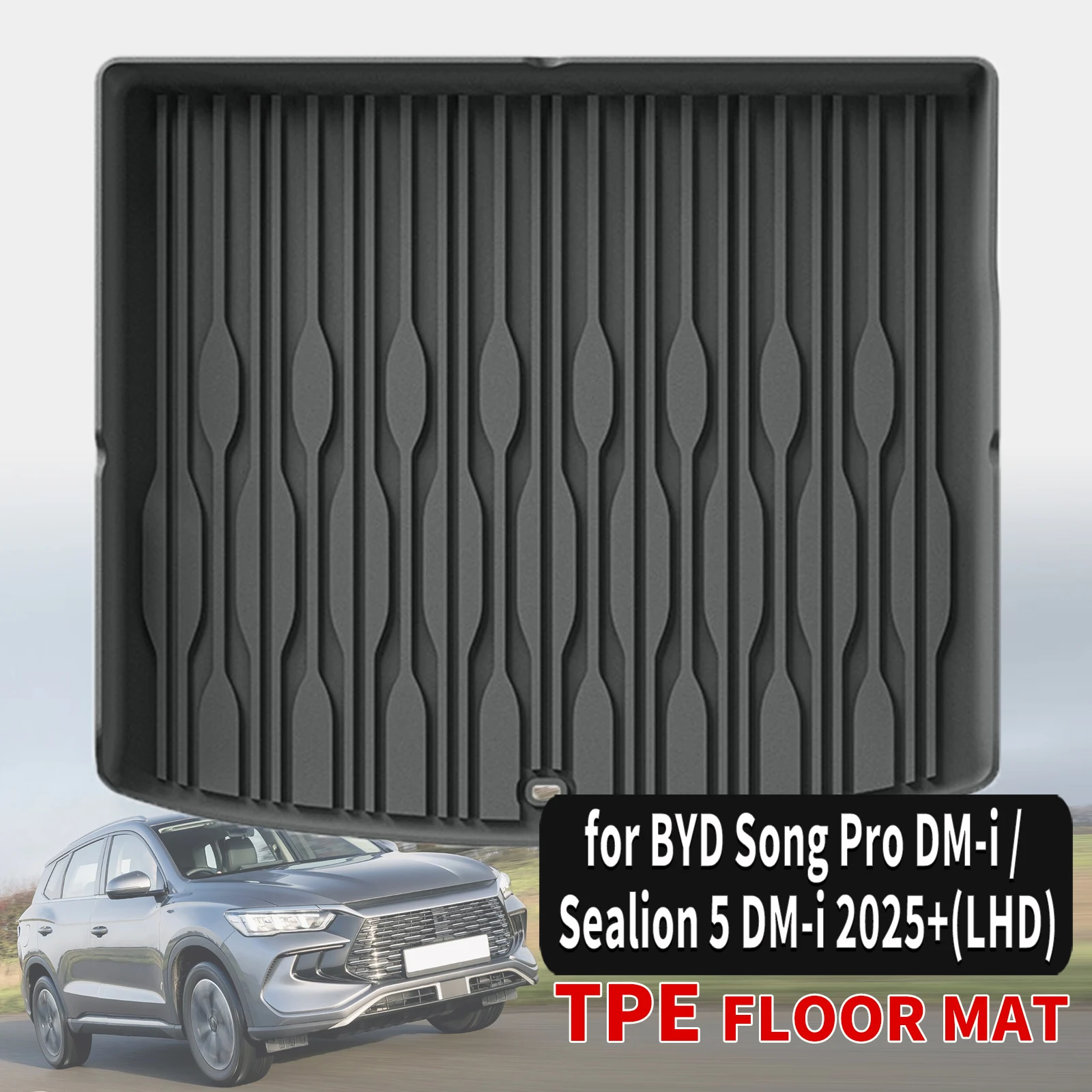 

for BYD Song Pro DM-i Sealion 5 DM-i 2025 2026 2027 Luxury Eco TPE Car Trunk Pads, Odorless Non-Toxic Custom Fit