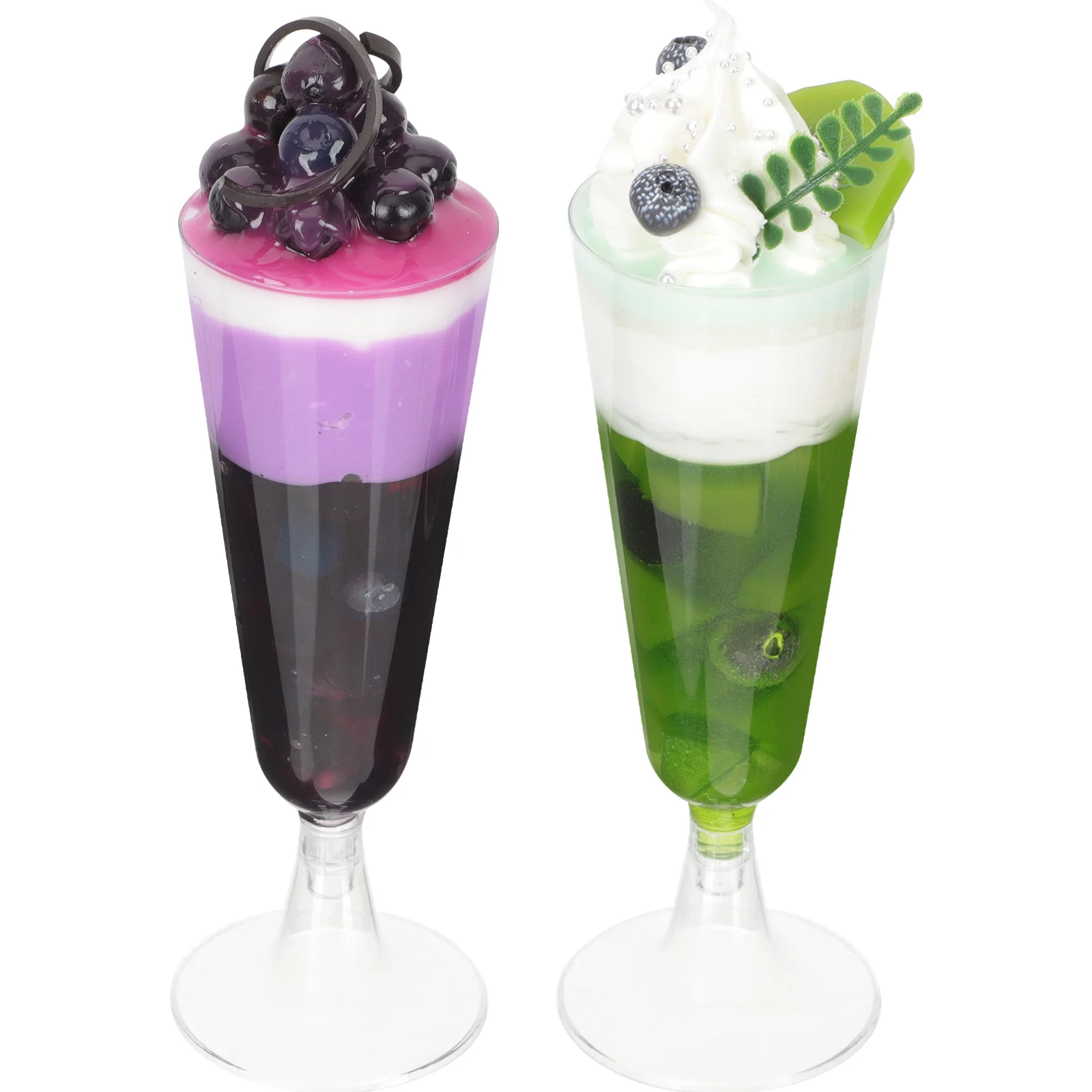 

2 Pcs Yogurt Ice Cream Models Simulated Artificial Decor Fruits Realistic Play Food Props Fake Shaped