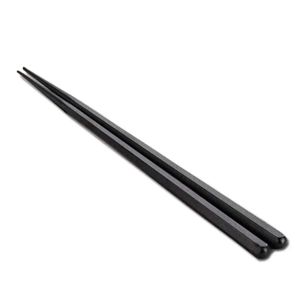 1 Paar Chinese Legering Eetstokjes Herbruikbare Voedsel Sushi Sticks Zwarte Antislip Vaatwasser Food Grade Eetstokje Keukenaccessoires