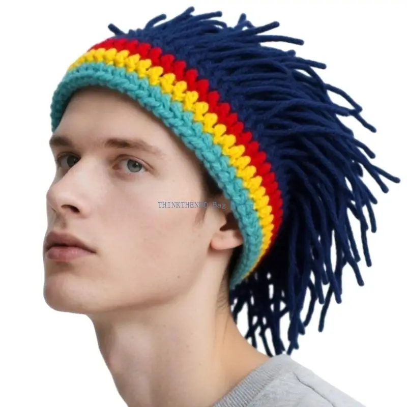340D Comical Hair Hat Thin Winter Hat With Warm Ear Security Feature