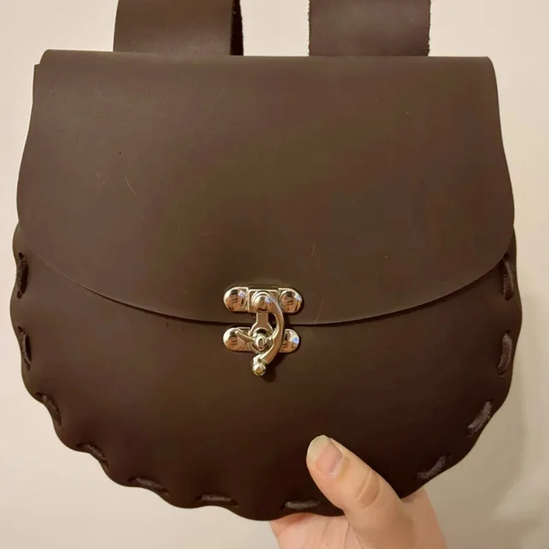 Borsa portamonete per soldi rinascimentale medievale borsa per cintura vichinga in pelle PU retrò puntelli Cosplay Larp accessori per feste per uomo donna