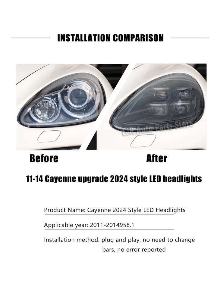 LED マトリックスヘッドライトアセンブリポルシェカイエン 958 2011