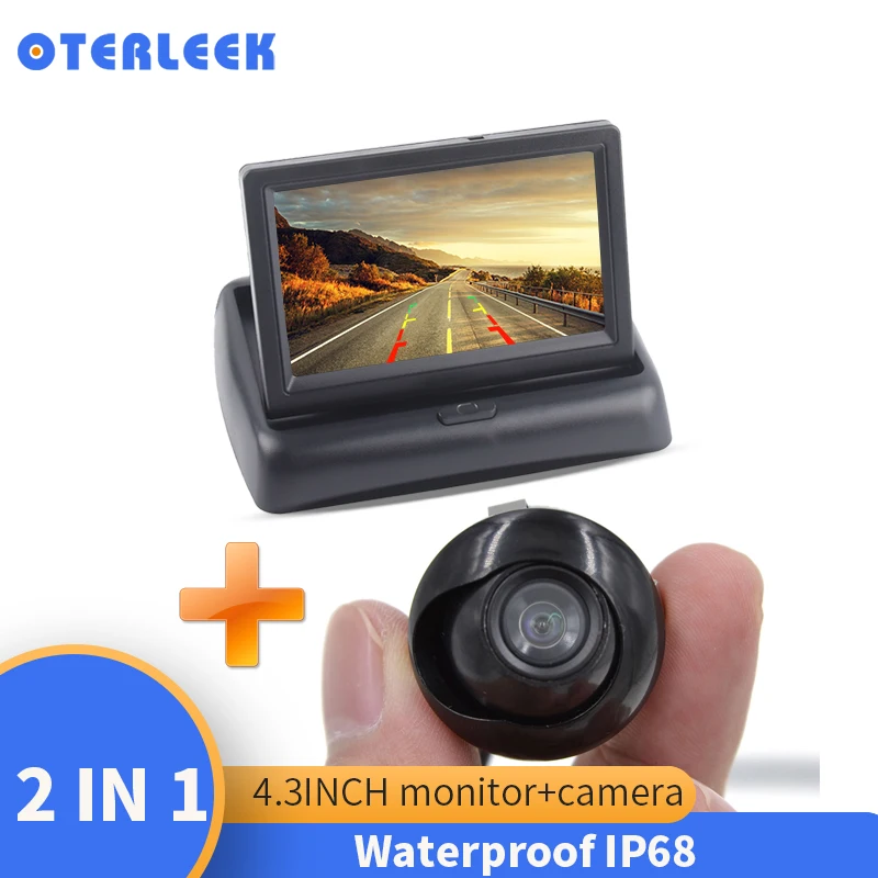 

Folding 4.3 inch Car Rearview Monitor with Car Rear View Camera Parking Assistance tft lcd car display monitor reverse camera