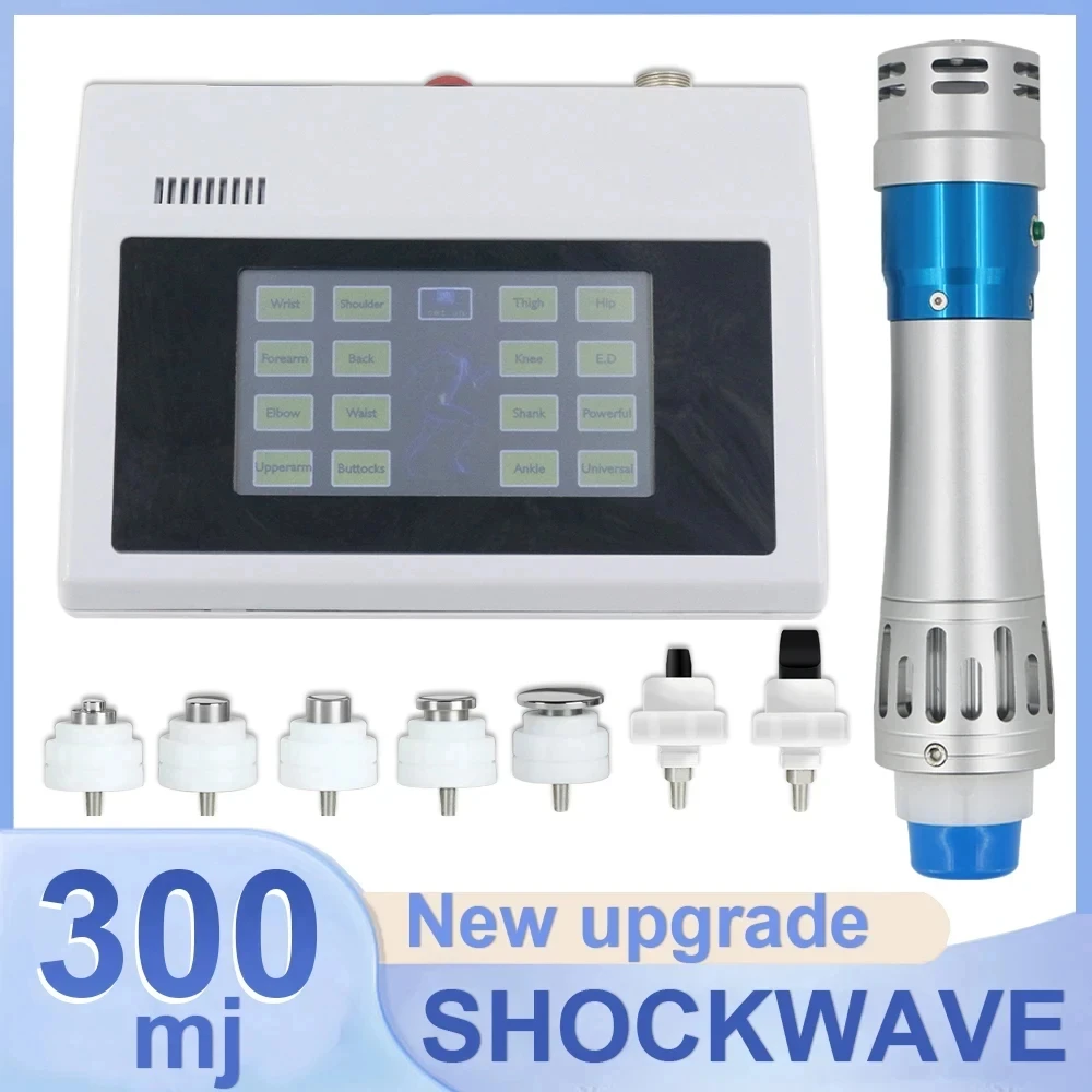 

300mj Shockwave Therapy Machine With 7 Heads Body Massage ED Treatment Relax Physiotherapy New Shock Wave Equipment Pain Relief