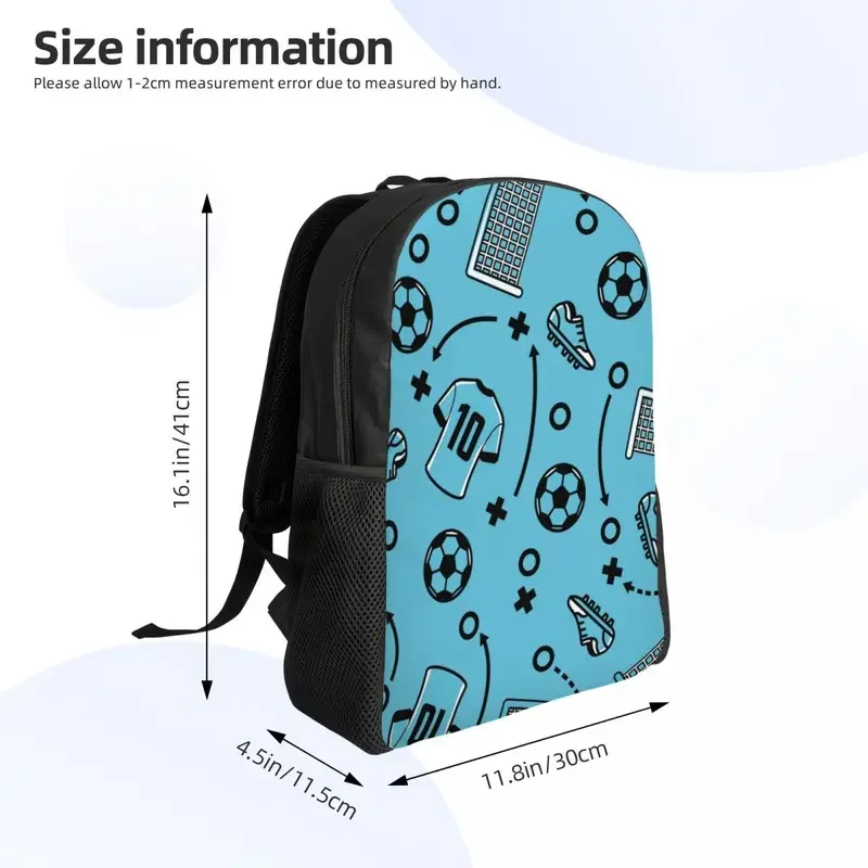 Football Soccer Laptop Backpack Women Men Casual Bookbag for School College Student Bags