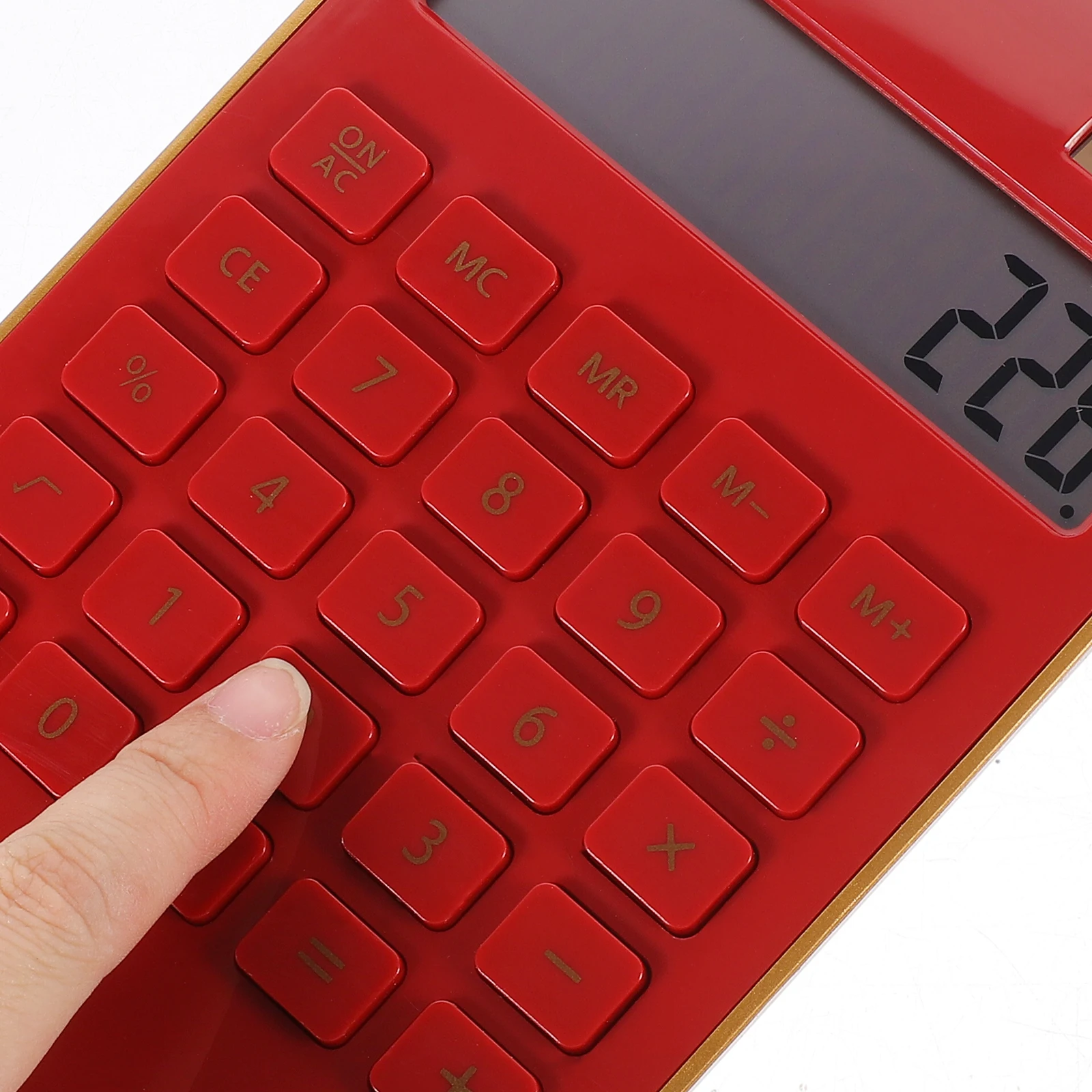 

Small Solar Power Calculator Office School Use Portable Calculator Comfortable Touch Simple Design