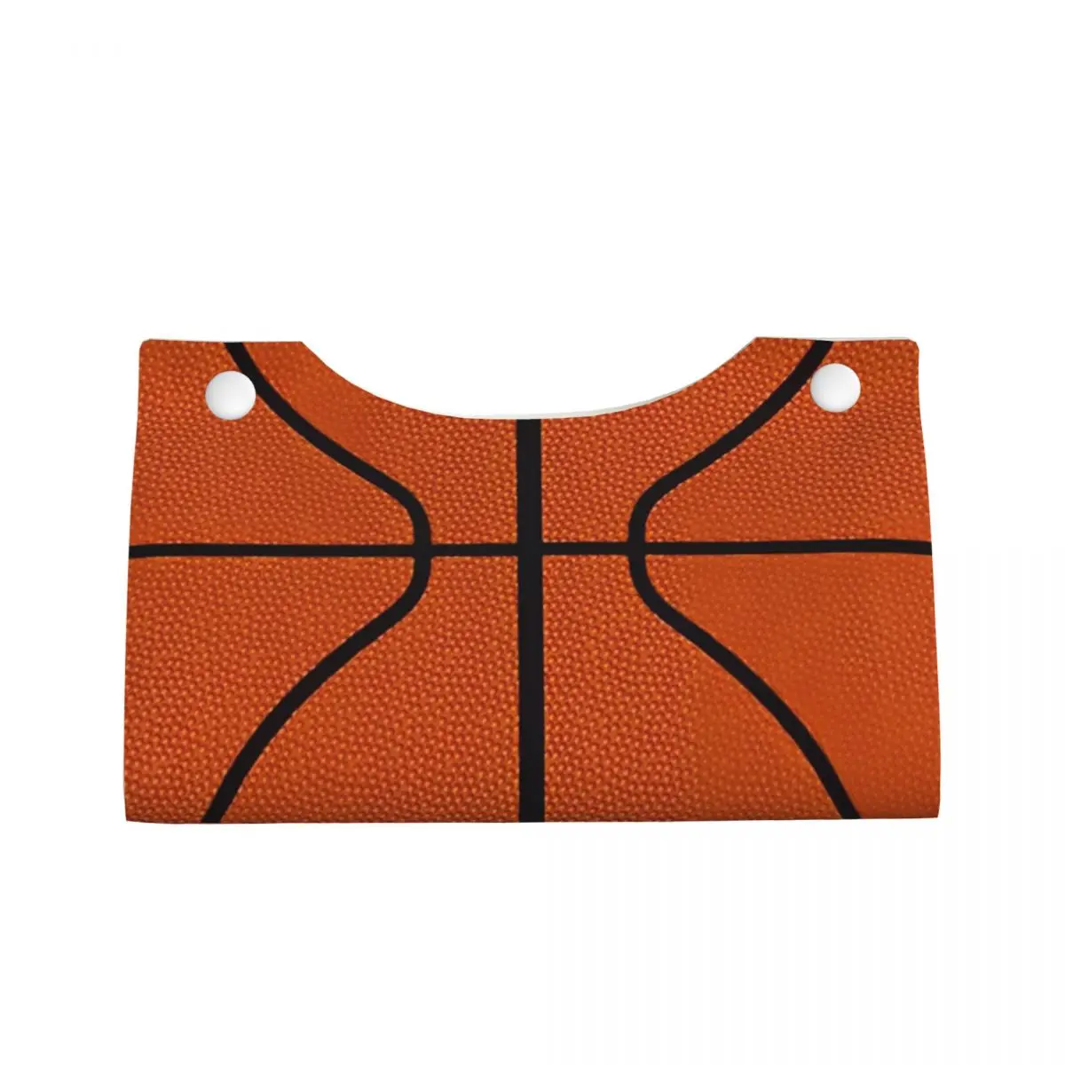 Custom Basketball Dots Round Facial Tissue Box Cover Rectangular Physical culture PU Leather Tissue Box Holder for Car Bathroom