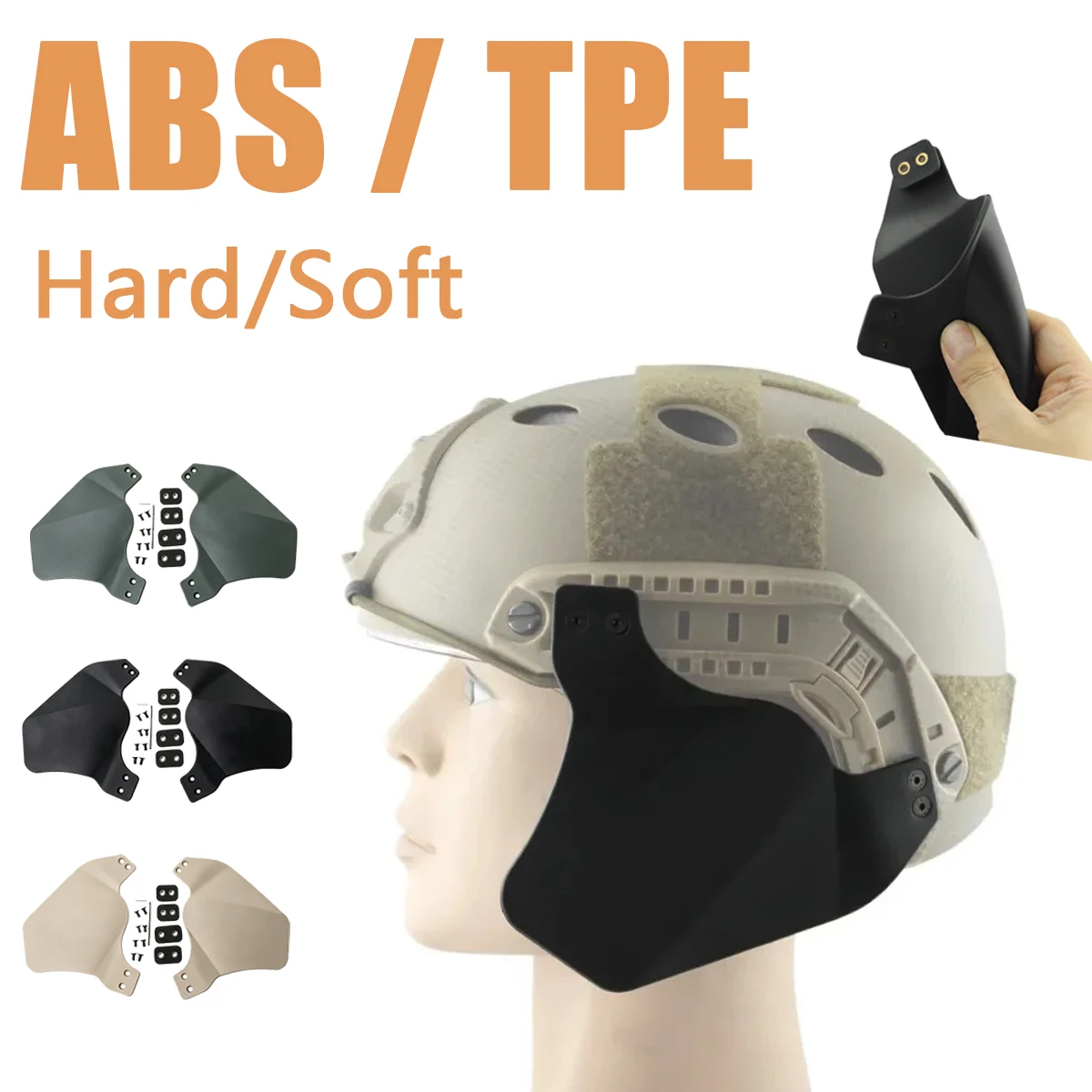 Tactical Airsoft FAST Helmet Side Cover Ear Protection Cover Helmet Earmuffs For FAST MICH ACH Helmet Accessories