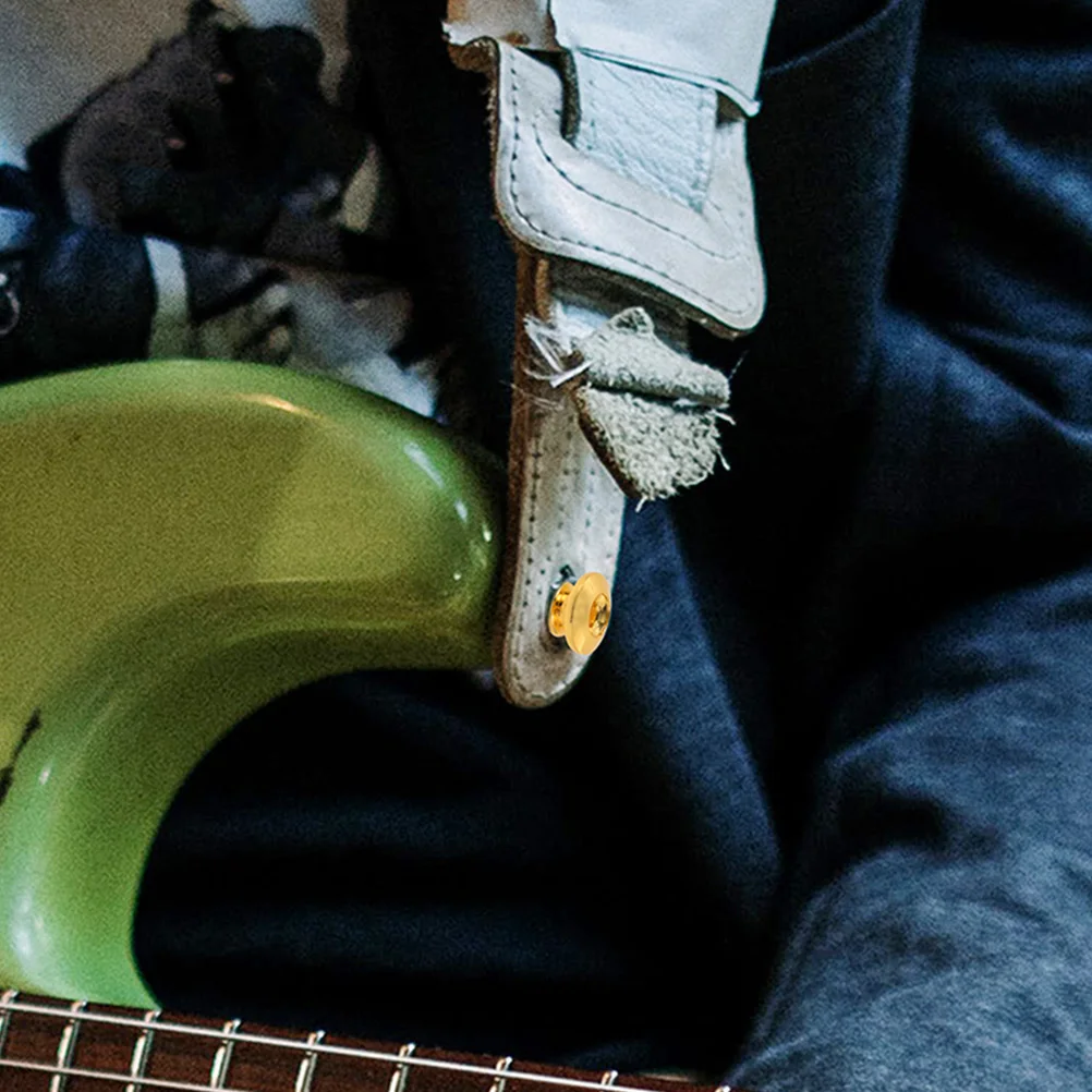 

4Pcs Metal Guitar Strap Locks Secure Attachment Long Lasting Acoustic Electric Bass Guitar Parts Strap Locks for Bass