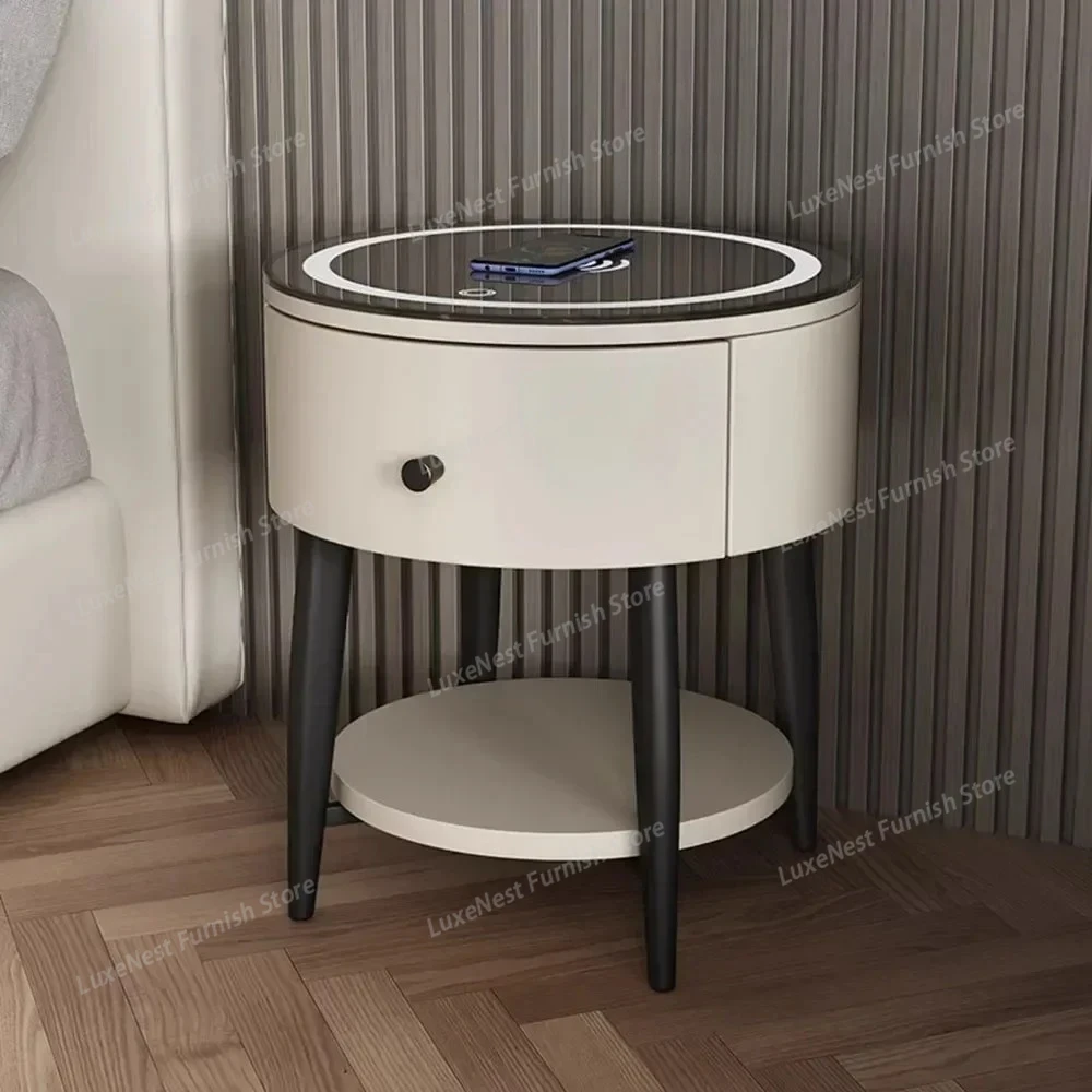 

Умные современные прикроватные тумбочки: минималистичный дизайн, многофункциональные ящики, беспроводная зарядка, декор для дивана/прикроватной зоны