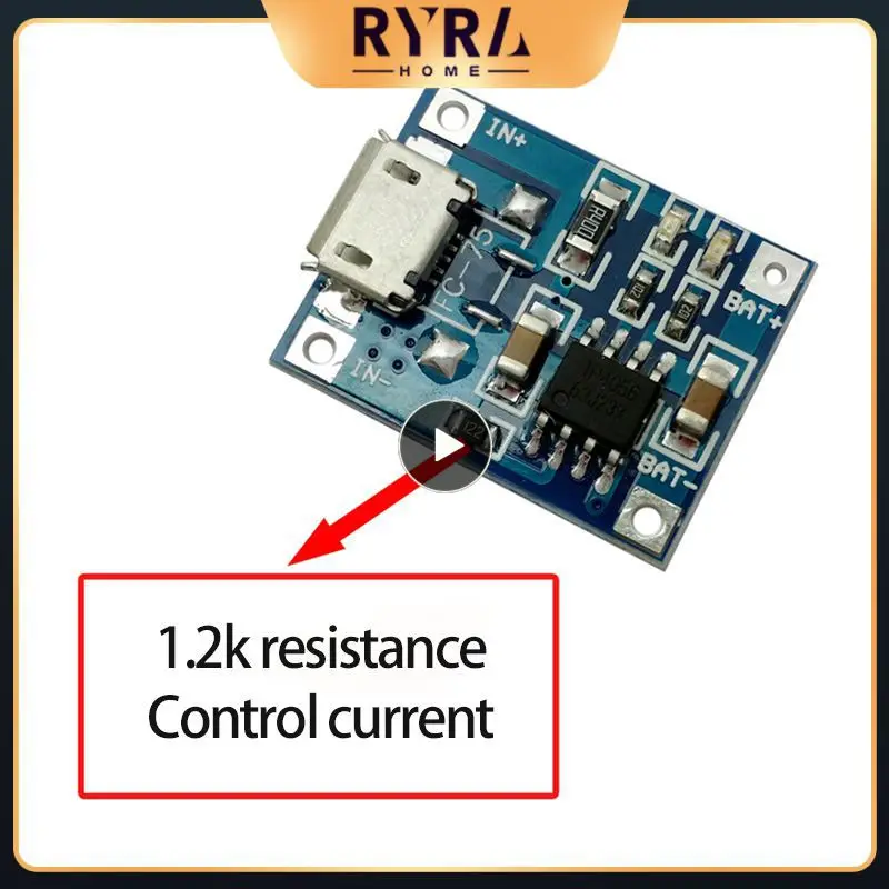 Type-c/Micro/Mini USB 5V 1A 18650 TP4056 Lithium Battery Charger Module Charging Board With Protection Dual Functions 1A Li-ion