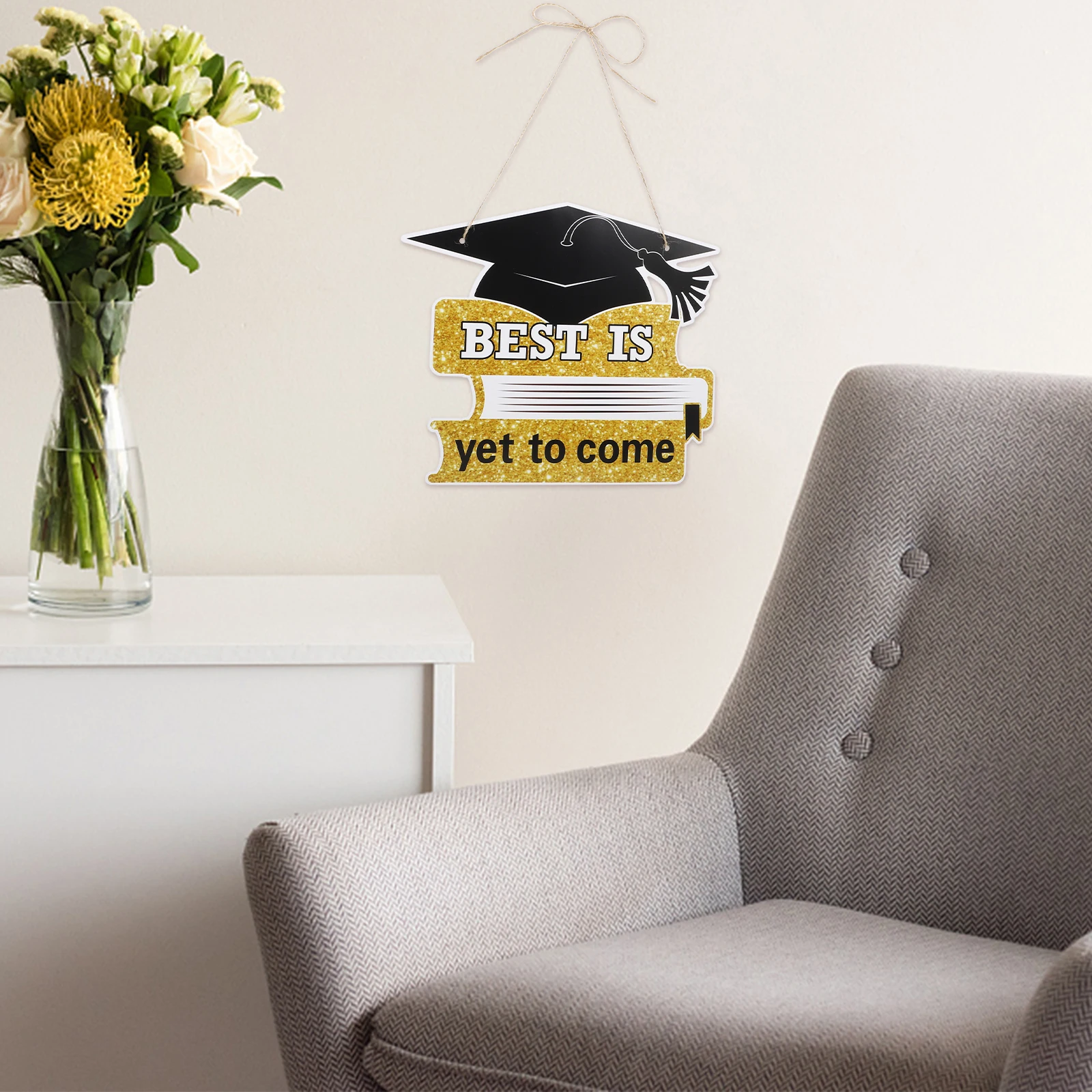 

Graduation Cap Hanging Paper Sign Unique Design Easy Install Graduation Party Decoration Hanging Porch Door Ornament
