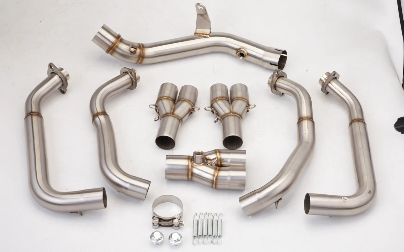 

51mm Motorcycle Exhaust Header Front Pipe Dual Oxygen Sensors Full System for Kawasaki Z900 Z900A2 2017-2025