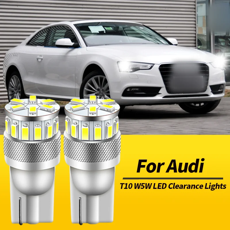 2PCS T10 W5W LED Clearance Lights Canbus For Audi A5 8T3 2007-2011 Sportback 8TA 2007-2011 Convertible 8F7 07-11 Car Accessories