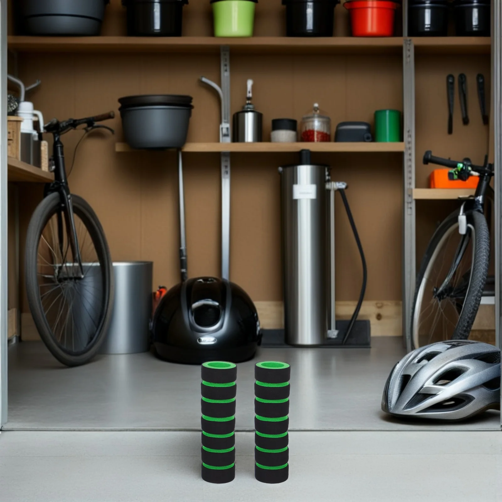 2pcs Bicycle Handle Grips Non-Slip Vibration-Absorbing Fit Standard Straight Scooter Mountain Electric Folding Bike