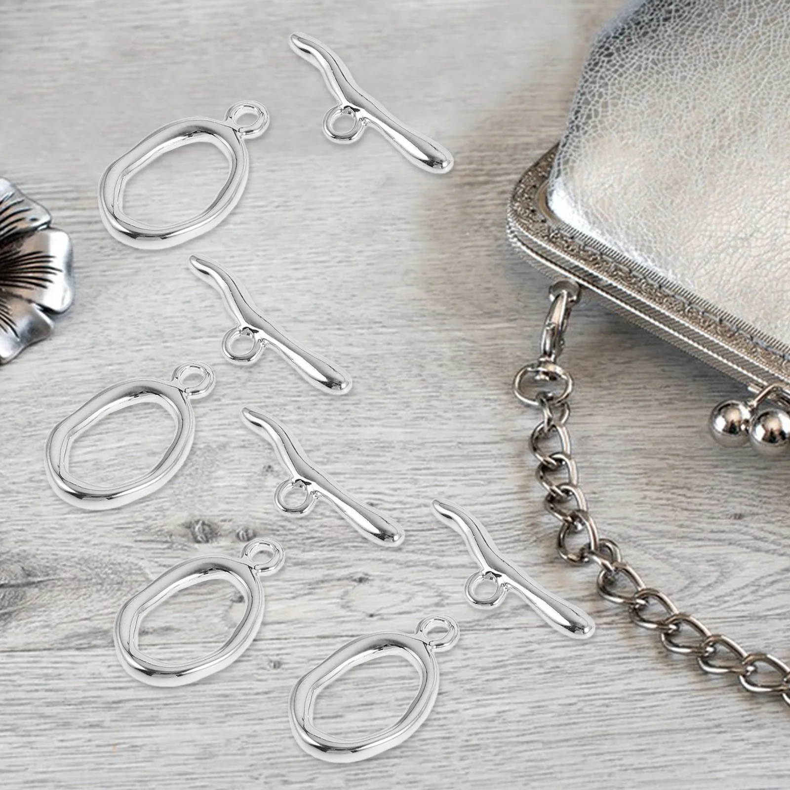 

5Sets Ot Metal Clasps Gold-Plated Copper Jewelry Buckles for Necklace Bracelet Chain Connector DIY Chain Connector